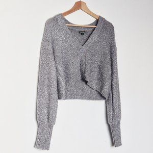 Wild Fable Grey Cropped Button Down Cardigan